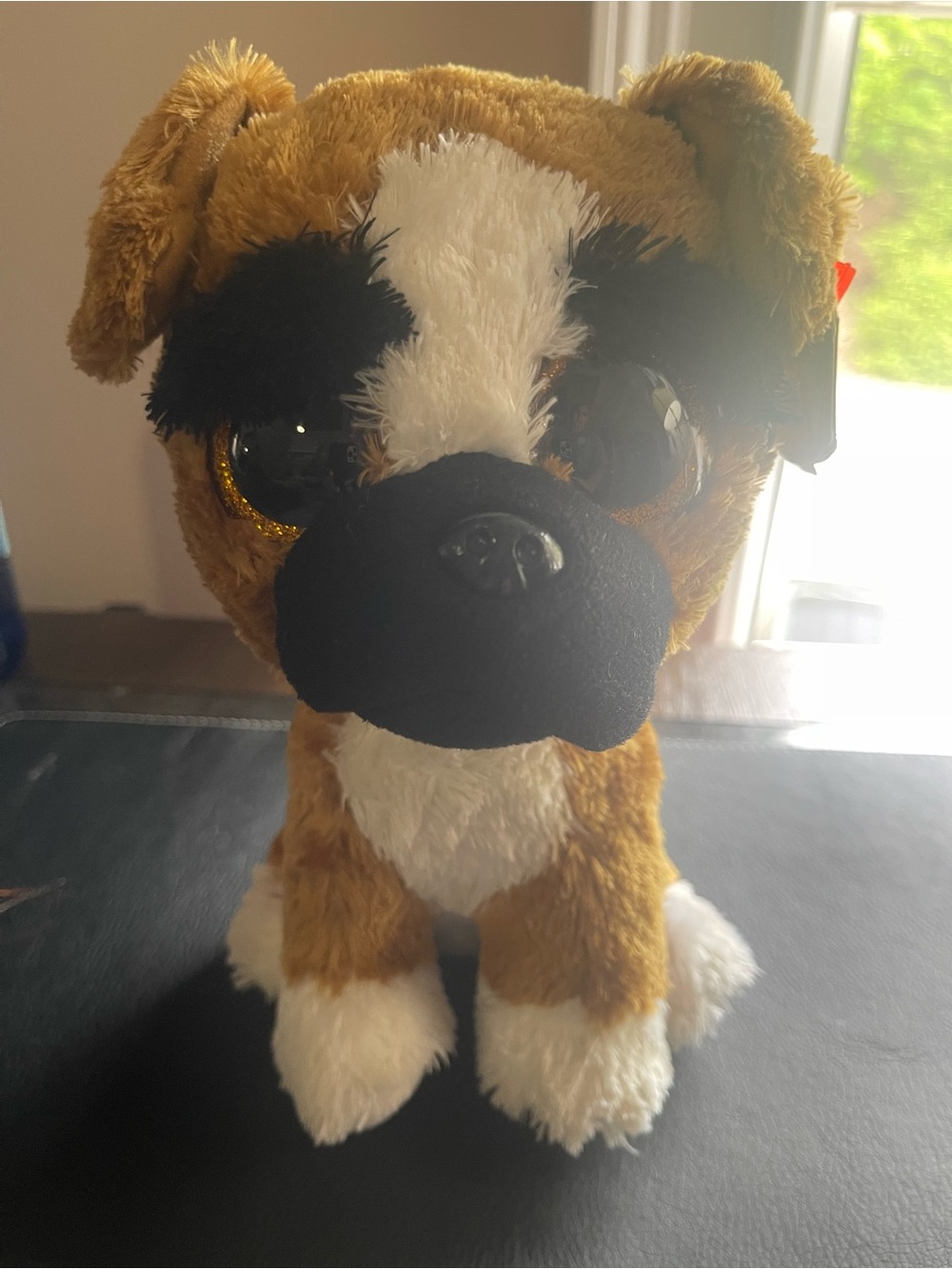 NWT TY Plush Brown and White Puppy Dog Toy - Soft Stuffed Pet Plush